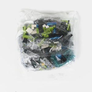 Rocket rally car building blocks pieces bag with green and black brick parts