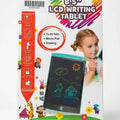 8.5-inch kids LCD writing tablet in retail box with doodle artwork