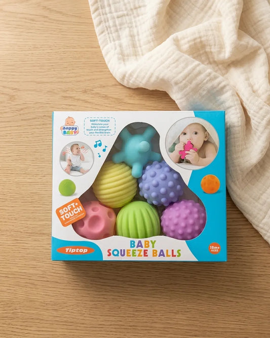 Baby Squeeze Balls  Sensory Grasping Toy Set