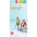 Kids round inflatable pool set in light blue packaging with INTEX Wet Set branding