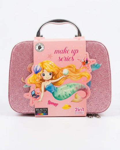 Mermaid Glitter Makeup & Jewelry Case
