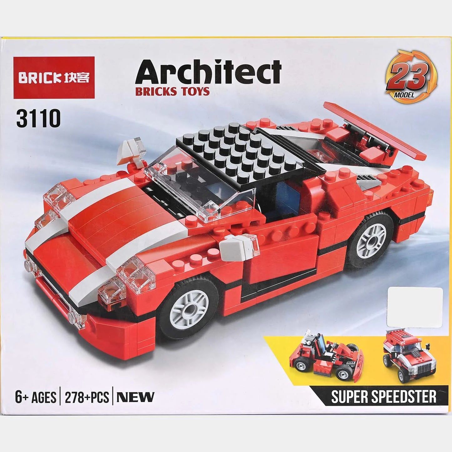 Super Speedster Sports Car Building Blocks Set