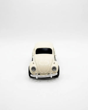 Beige Volkswagen Beetle diecast model car, front view