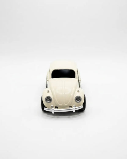 Beige Volkswagen Beetle diecast model car, front view
