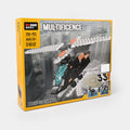 Helicopter brick set box front showing gray helicopter model, 256 pcs, ages 6+