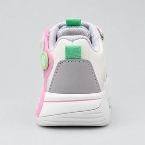 Bunny Blink light-up kids sneakers in blue with bunny design, side view