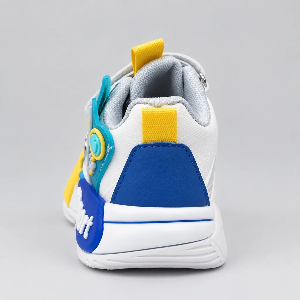 Bunny Blink light-up kids sneakers in blue, inner side view