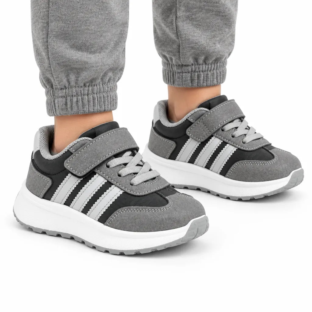 Grey Strap Sneakers