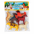 Farm Friends animal toy set in packaging with colourful cow, horse, sheep and rooster figures, marked ages 3+
